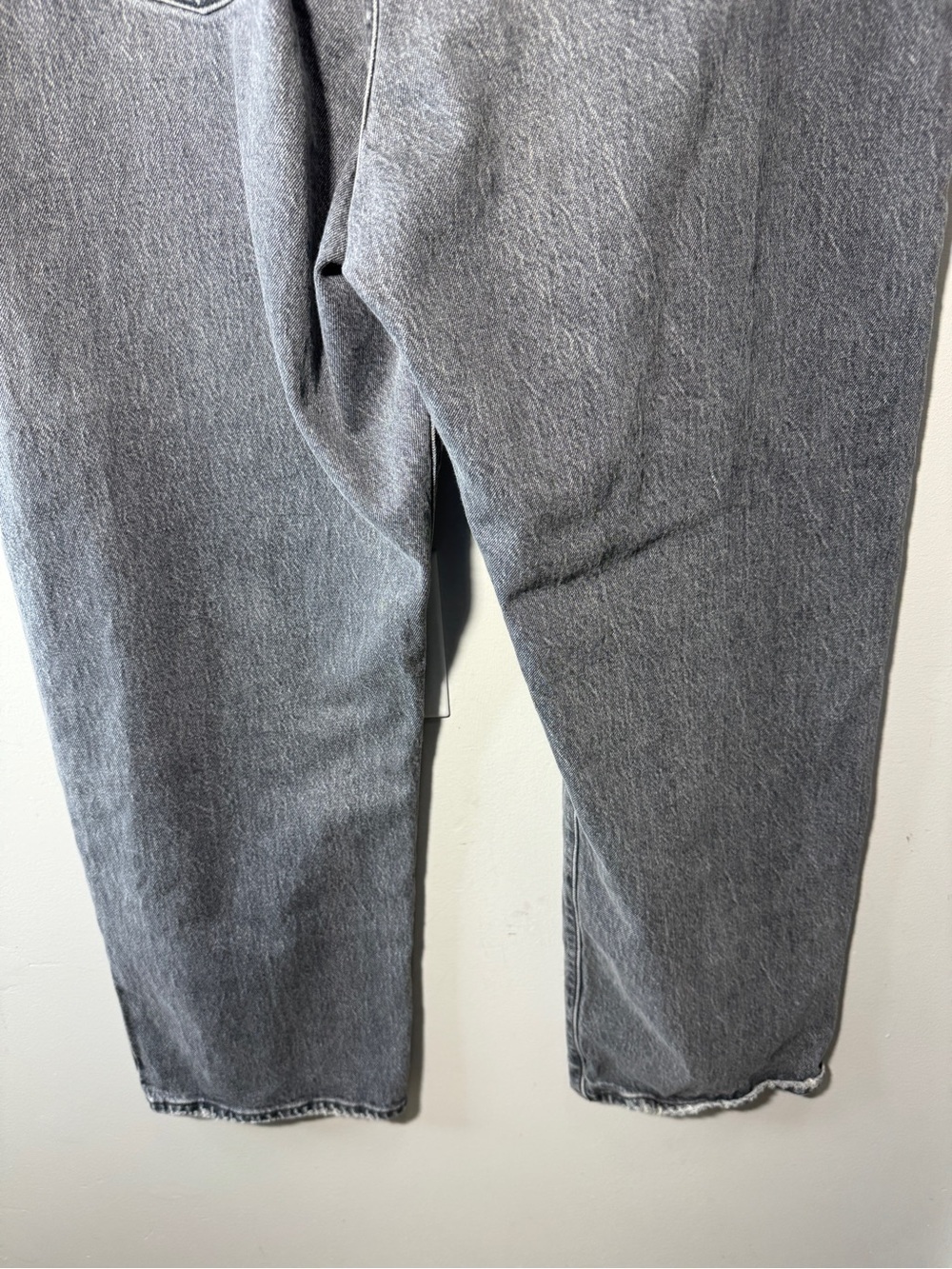 Levi’s Ribcage Straight Ankle Jeans Button Fly Size 34/18 Well Worn Black - Picture 8 of 16